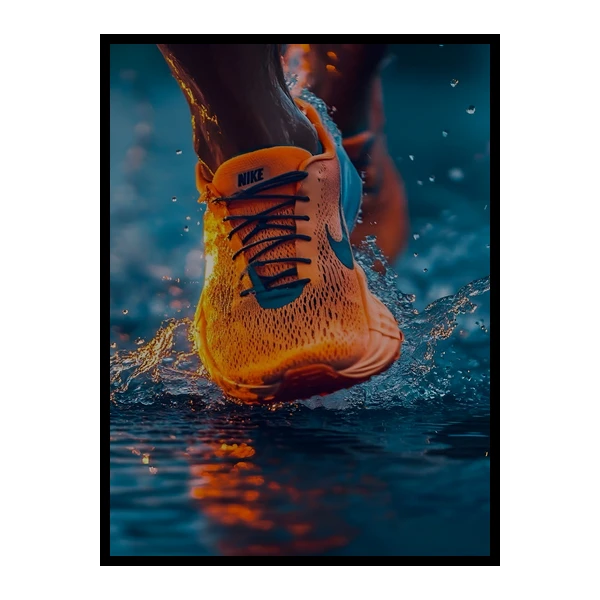 تابلو نوری بکلیت طرح ورزشی نایک مدل B-bu7087 فریم مشکی