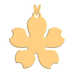 آویز گردنبند طلا 18 عیار زنانه فرشته مدل طرح گل WNL-000200