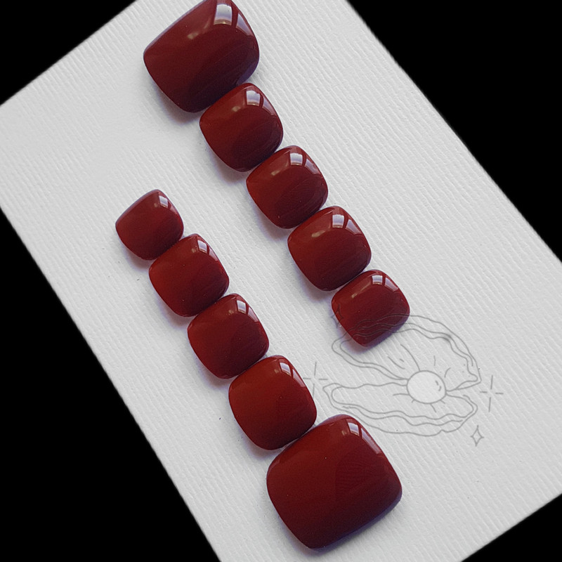 ناخن مصنوعی پا مدل ساده کد C01L بسته 10 عددی