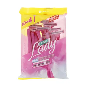 خود تراش دربی مدل Lady بسته 14 عددی