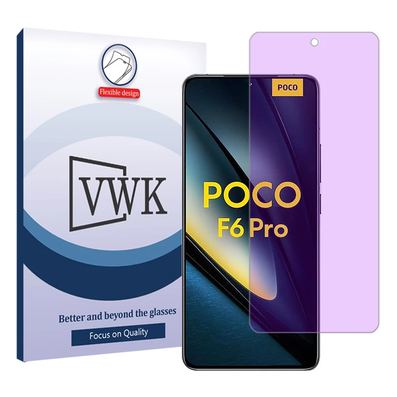 محافظ صفحه نمایش ضداشعه بنفش وی دبلیو کی مدل Tough مناسب برای گوشی موبایل شیائومی Poco F6 Pro 