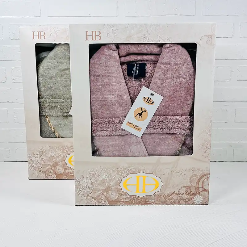 سرویس حوله پالتویی 3 تکه اچ بی طرح آریتسا سایز 125