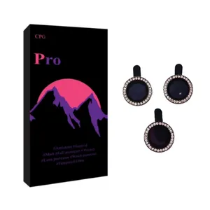 محافظ لنز دوربین پرو مدل رینگی نگین دار مناسب برای گوشی موبایل اپل IPHONE 11 PRO MAX
