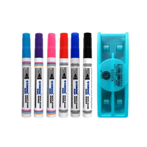 ماژیک وایت برد کرونا طرح گرد مدل CO-4090 به همراه تخته پاک کن بسته 7 عددی