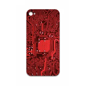 MAHOOT Red Printed Circuit Board Cover Sticker for Apple iPhone 4s