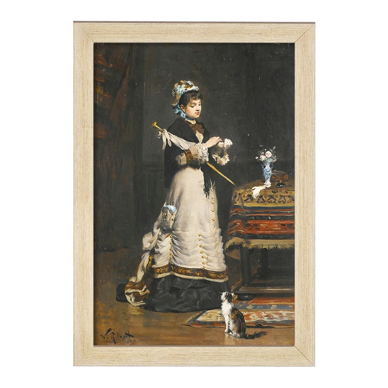 تابلو خندالو مدل نقاشی پس از بازدید اثر ویکتور گابریل گیلبرت کد F12245