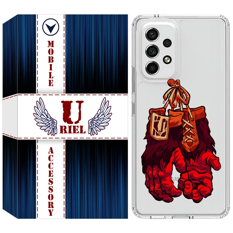 کاور یوریل مدل Clear کد 77 طرح دستکش مناسب برای گوشی موبایل سامسونگ Galaxy A32 5G / M32 5G