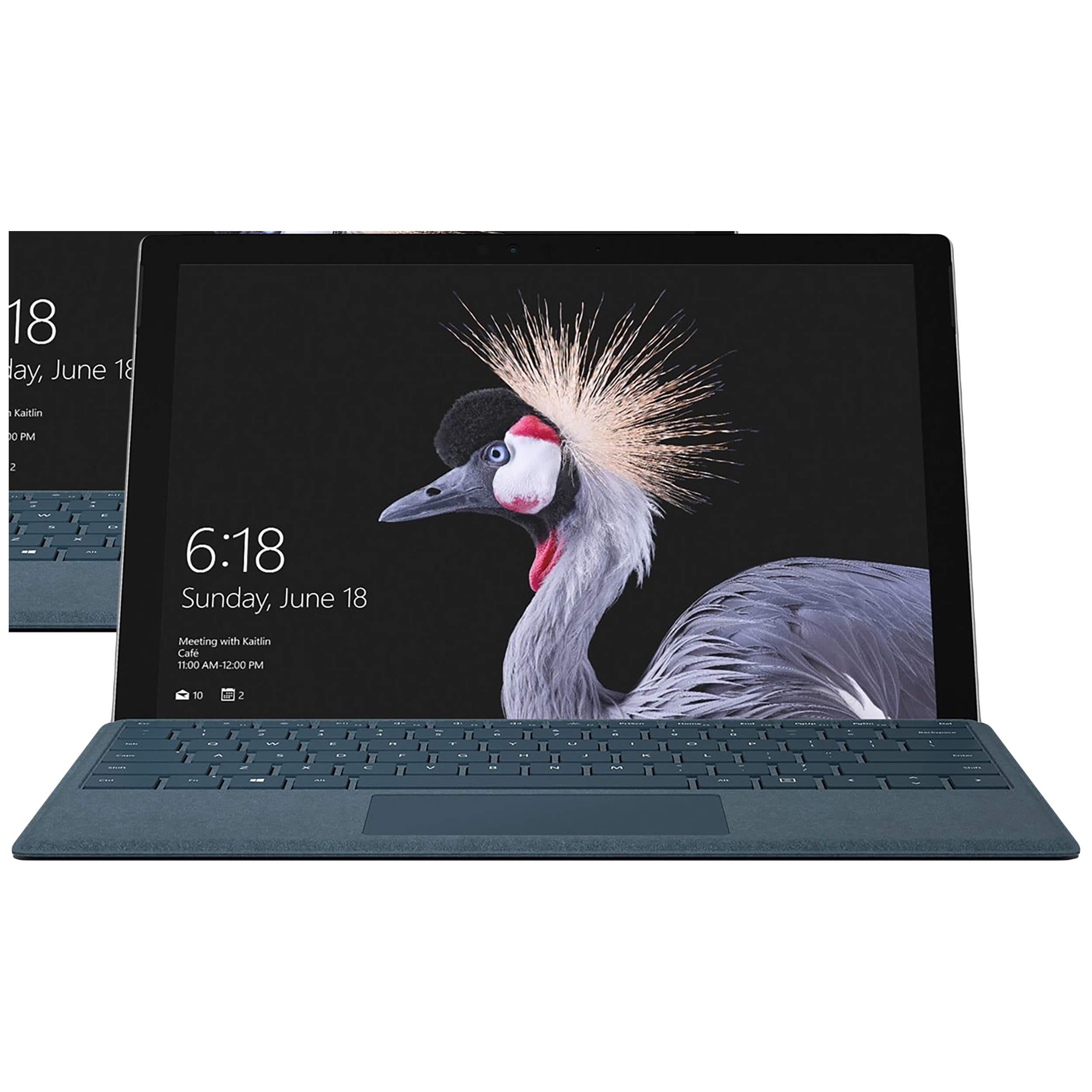 تبلت مایکروسافت مدل Surface Pro 2017 - A به همراه کیبورد Blue Cobalt Signature Type Cover - ظرفیت 128 گیگابایت