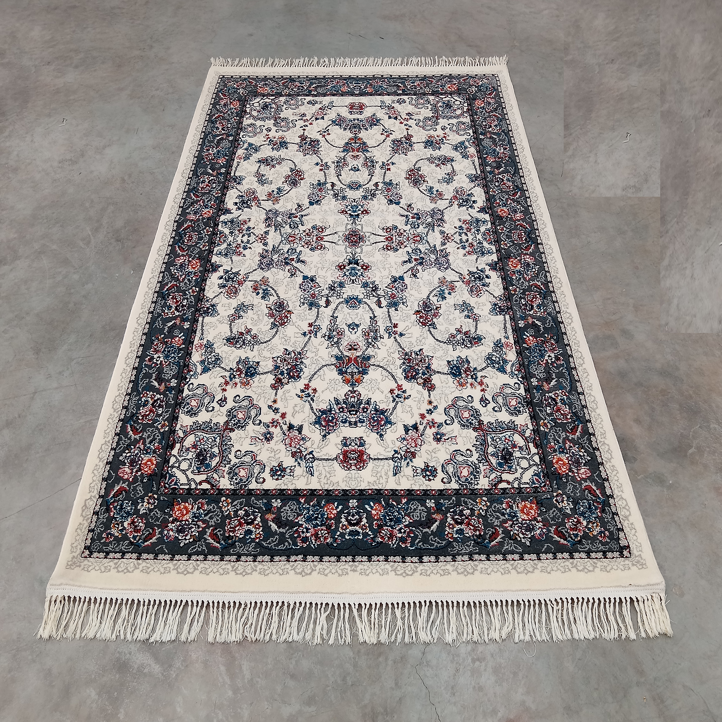 فرش ماشینی ستاره طلایی ملت مدل گیلدا زمینه کرم