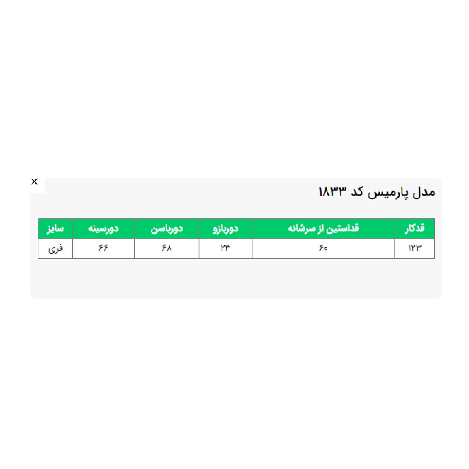 مانتو زنانه السانا مدل پارمیس کد 183311 -  - 5