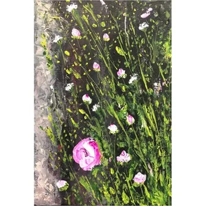 تابلو نقاشی رنگ روغن مدل گل رز کد 106