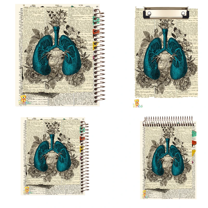 دفتر 100 برگ بانیبو مدل  پزشکی کد 2765 به همراه تخته شاسی بسته 4 عددی