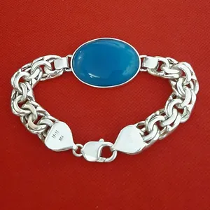دستبند نقره مردانه کد HS389