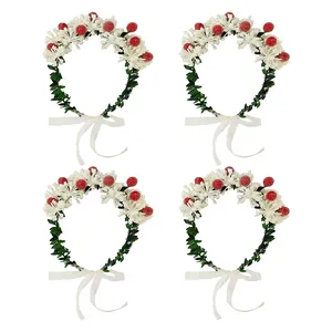 تاج مو دخترانه مدل گلنار کد I بسته چهارعددی