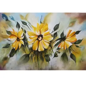 تابلو نقاشی رنگ روغن طرح گل 