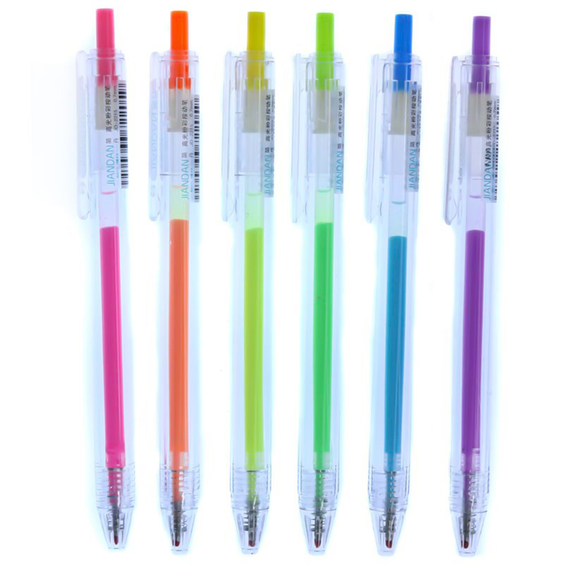 خودکار مدل پاستلی شبرنگ بسته 6 عددی