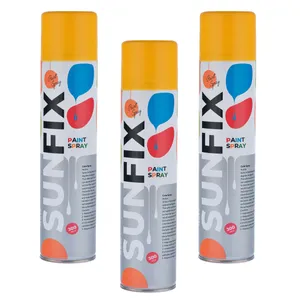 اسپری رنگ زرد براق سانفیکس کد ShineY300 حجم 300 میلی لیتر مجموعه 3 عددی