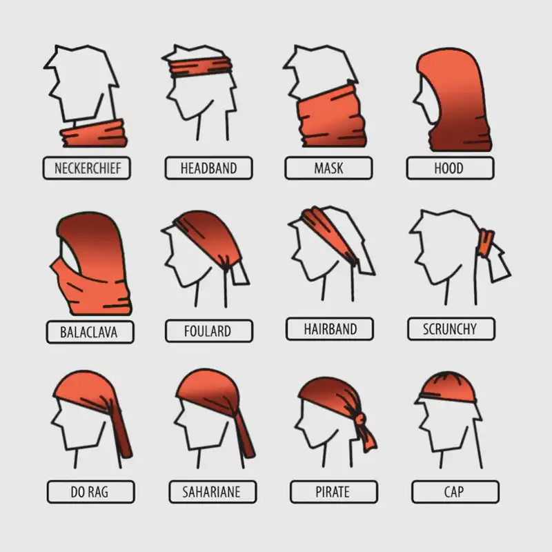 دستمال سر و گردن مدل Skull Machine