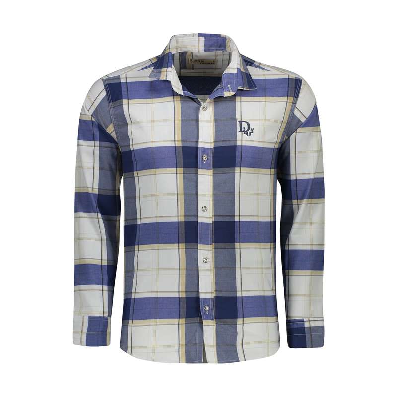 پیراهن آستین بلند مردانه مدل چهارخانه کد P-AB-S