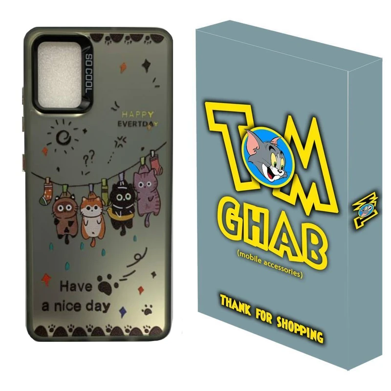 کاور قاب تام مدل سوکول طرح گربه رخت آویز مناسب برای گوشی موبایل سامسونگ Galaxy A12   