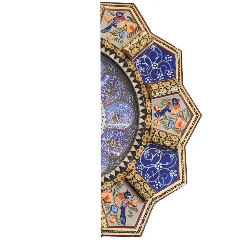 ساعت دیواری خاتم کاری مدل ویدا