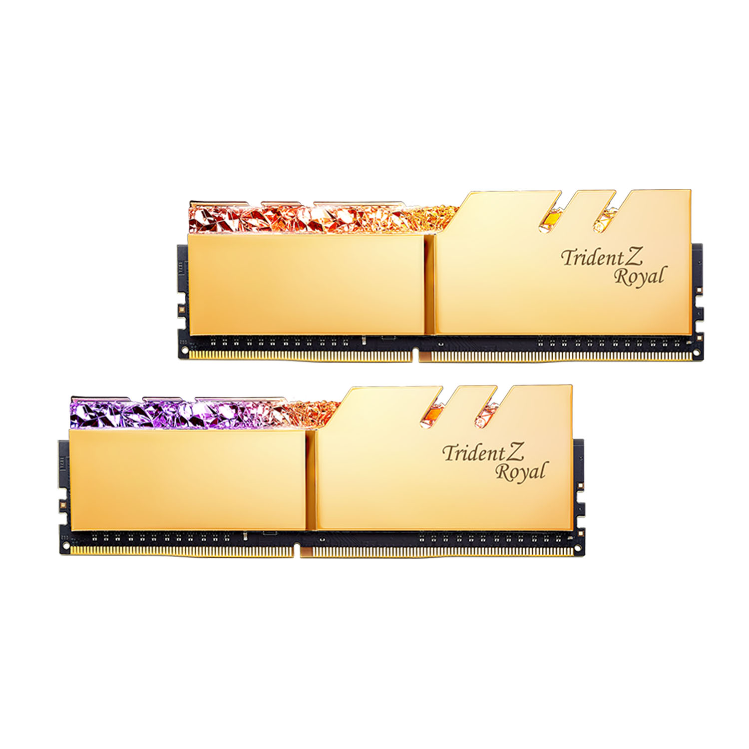 رم دسکتاپ DDR4 دو کاناله 3600 مگاهرتز CL18 جی اسکیل مدل ROYAL GOLD ظرفیت 32 گیگابایت