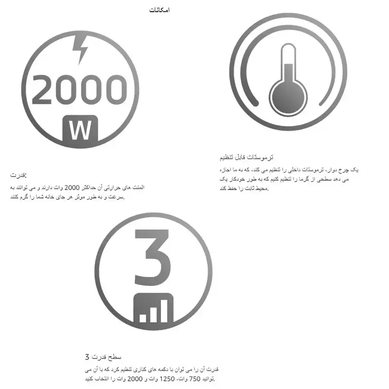 بخاری برقی اوربگوزو مدل CVT3300A