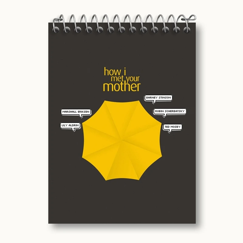 دفتر یادداشت 50 برگ خندالو مدل سریال آشنایی با مادر How I Met Your Mother کد 13783