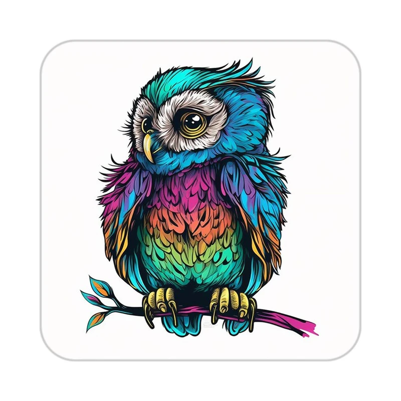 زیر لیوانی کاکتی طرح حیوانات رنگی مدل mp25919