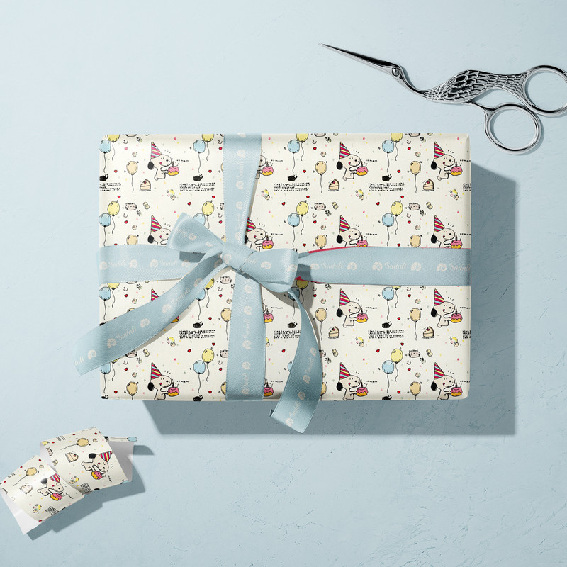 کاغذ کادو صدفی طرح اسنوپی بسته 5 عددی