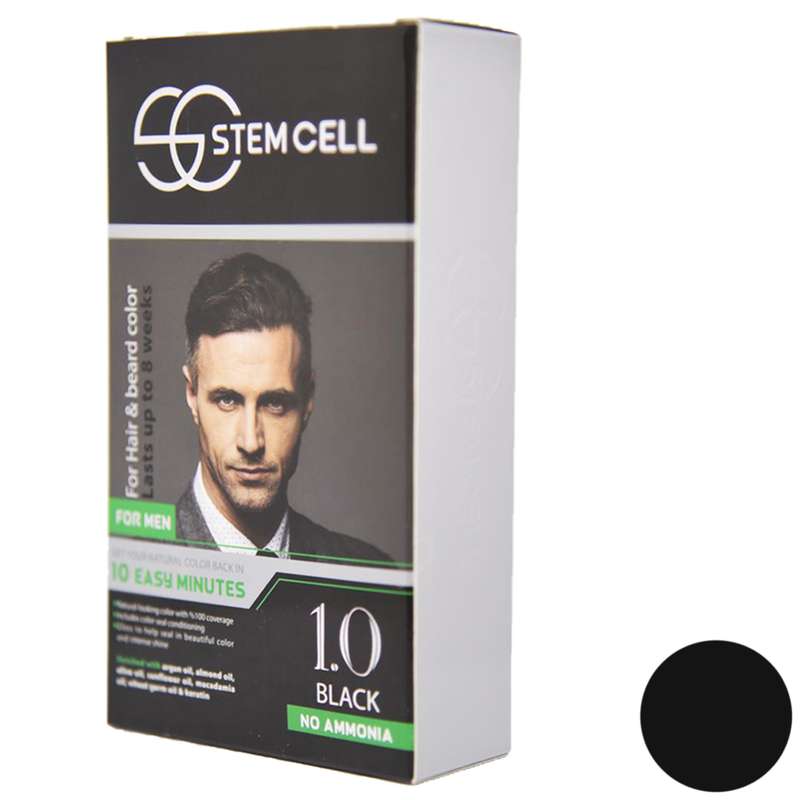 کیت رنگ مو استم سل مدل SC-1.0 حجم 50 میلی لیتر رنگ مشکی