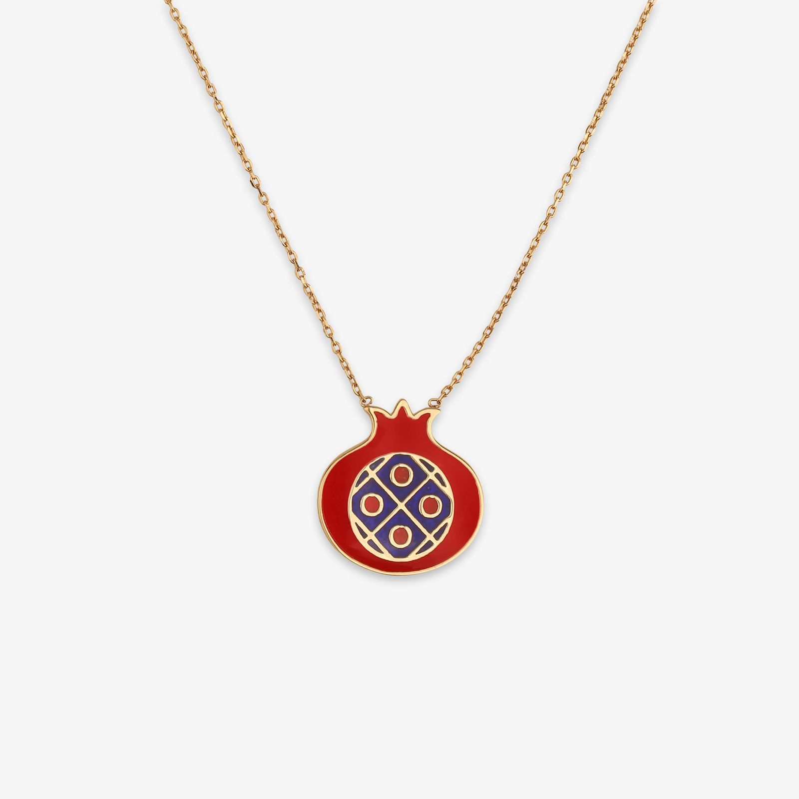 گردنبند طلا 18 عیار زنانه با زنجیر حلقه‌ای (فلامینگو) وی گالری مدل انار کد NA7306 -  - 1