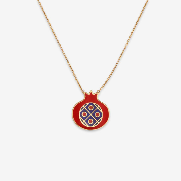 گردنبند طلا 18 عیار زنانه با زنجیر حلقهای (فلامینگو) وی گالری مدل انار کد NA7306