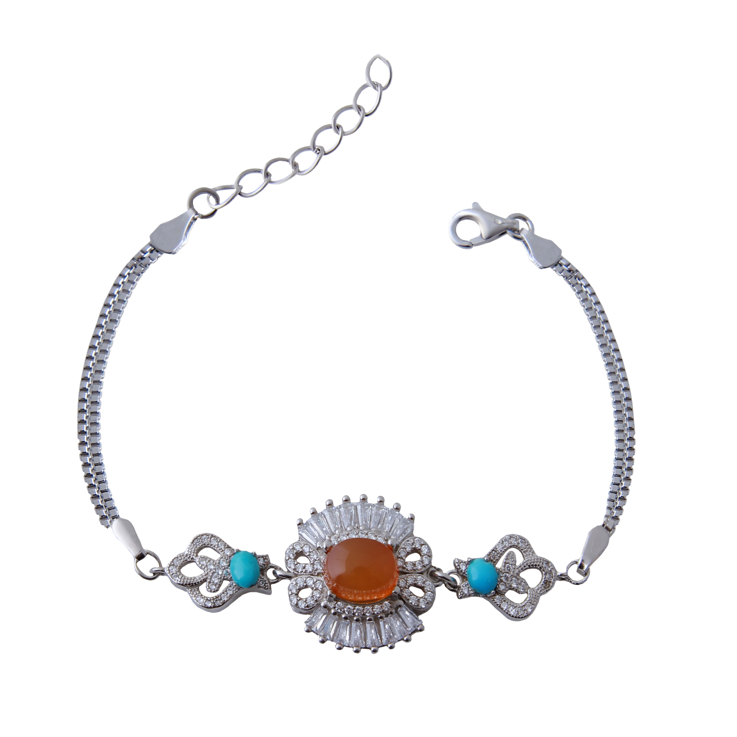 دستبند نقره زنانه بازرگانی میلادی کد DP_133