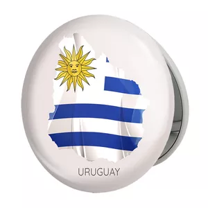 آینه جیبی خندالو طرح پرچم اروگوئه مدل تاشو کد 20571 