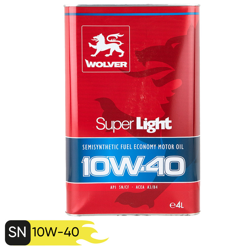 روغن موتور خودرو ولور مدل Super light 10W40 SN حجم 4 لیتر