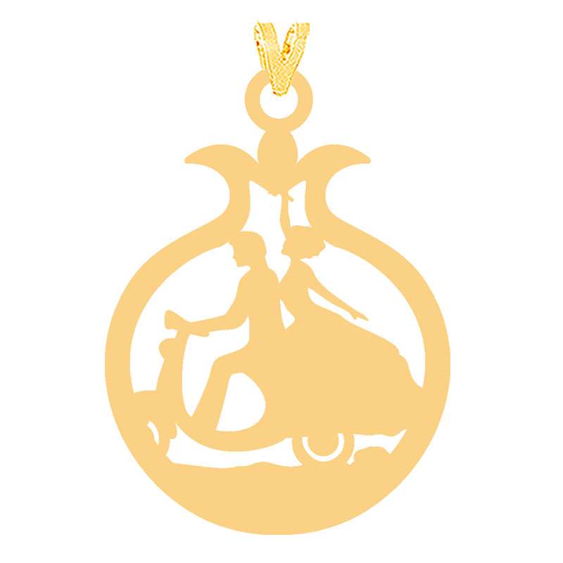 آویز گردنبند طلا 18 عیار زنانه کرابو مدل یلدا Kr31724