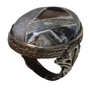 انگشتر نقره مردانه مدل دُر غول پیکر فوق جذاب و شاهکار دیدنی DGJ2729