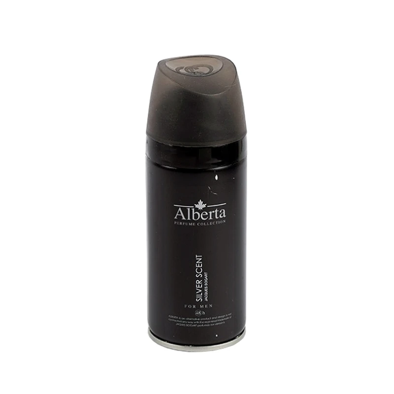 اسپری خوشبو کننده بدن مردانه آلبرتا مدل silver scent  حجم 150 میلی لیتر