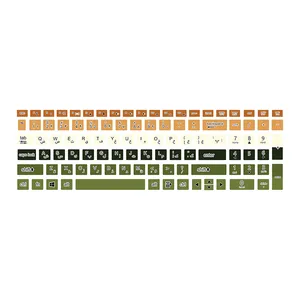 برچسب حروف فارسی کیبورد توییجین و موییجین مدل colors 19 مناسب برای لپ تاپ اچ پی 4530S