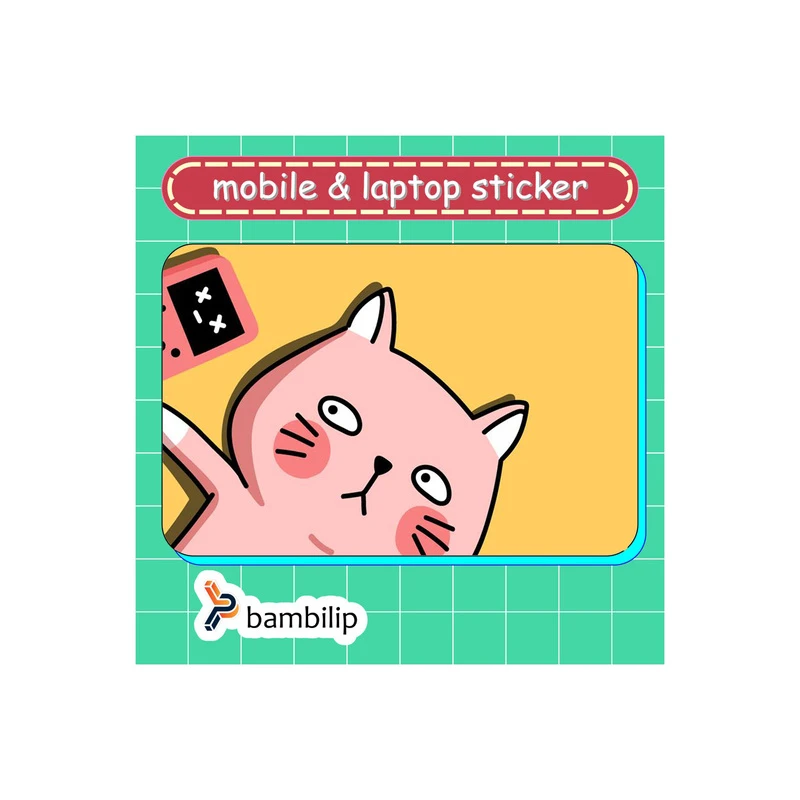 استیکر بامبیلیپ مدل کارت عابر طرح گربه و بازی کامپوتری کد 6268575