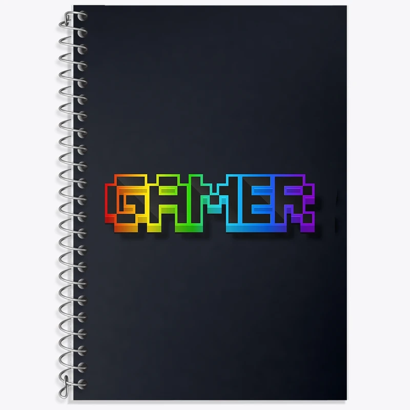 دفتر زبان 50 برگ خندالو مدل سه خط طرح گیمر کد F2346