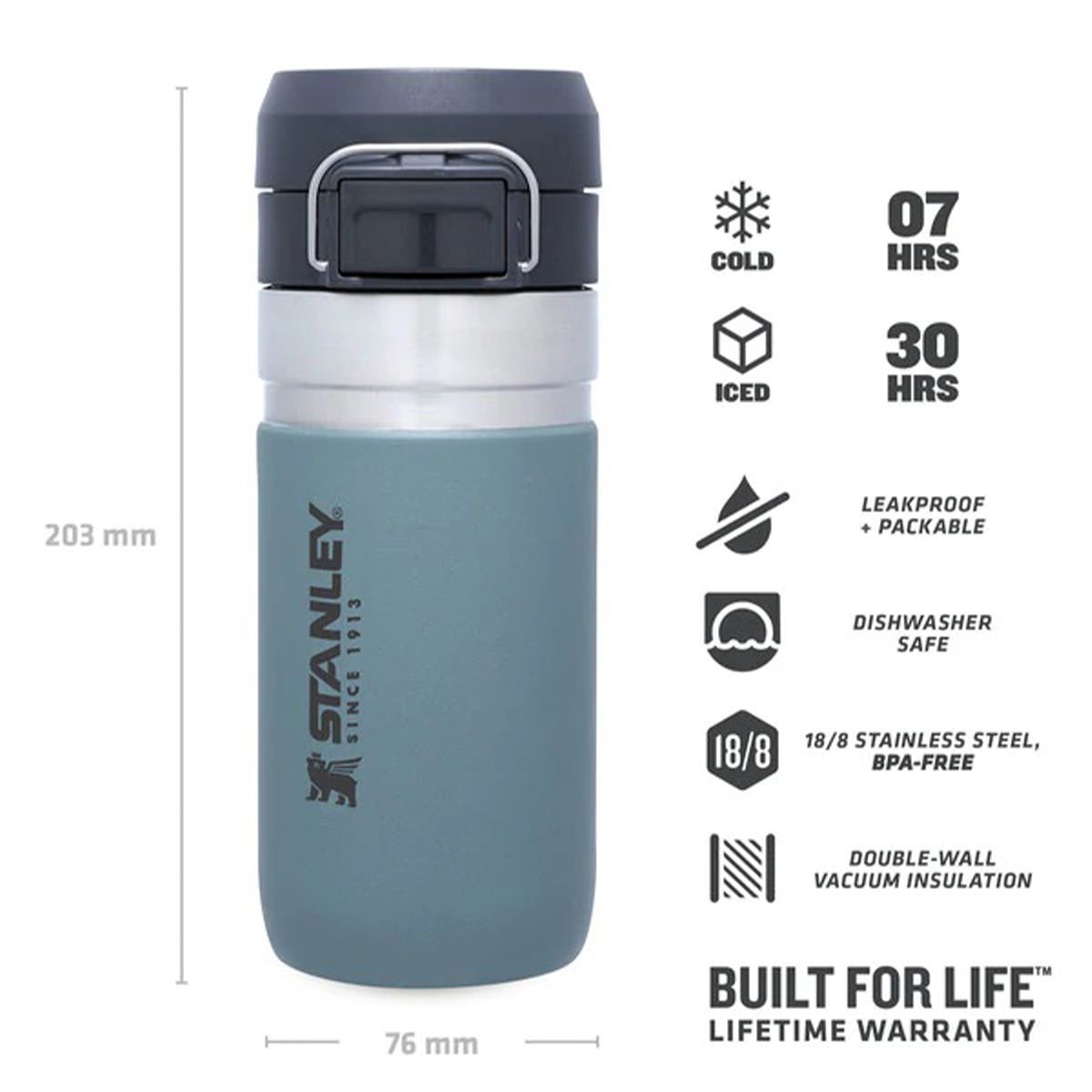ماگ سفری استنلی مدل GO QUICK FLIP 16OZ گنجایش 0.470 لیتر -  - 3