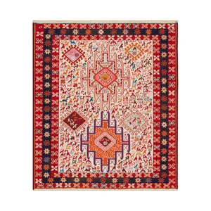 گلیم دستبافت یک متری طرح ترکمن کد B22