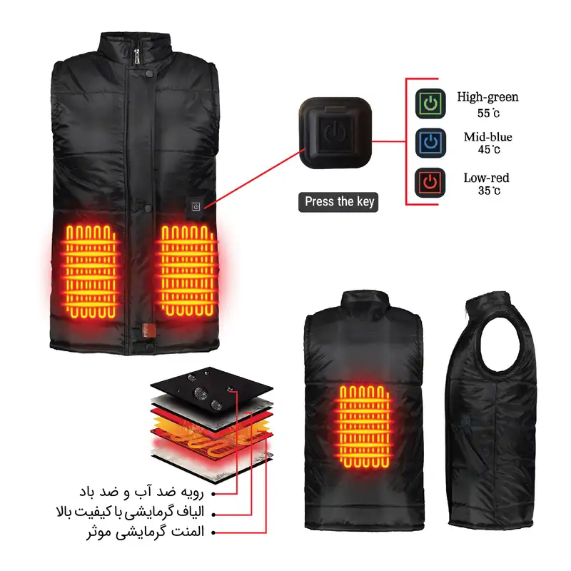 جلیقه حرارتی مدل GT006