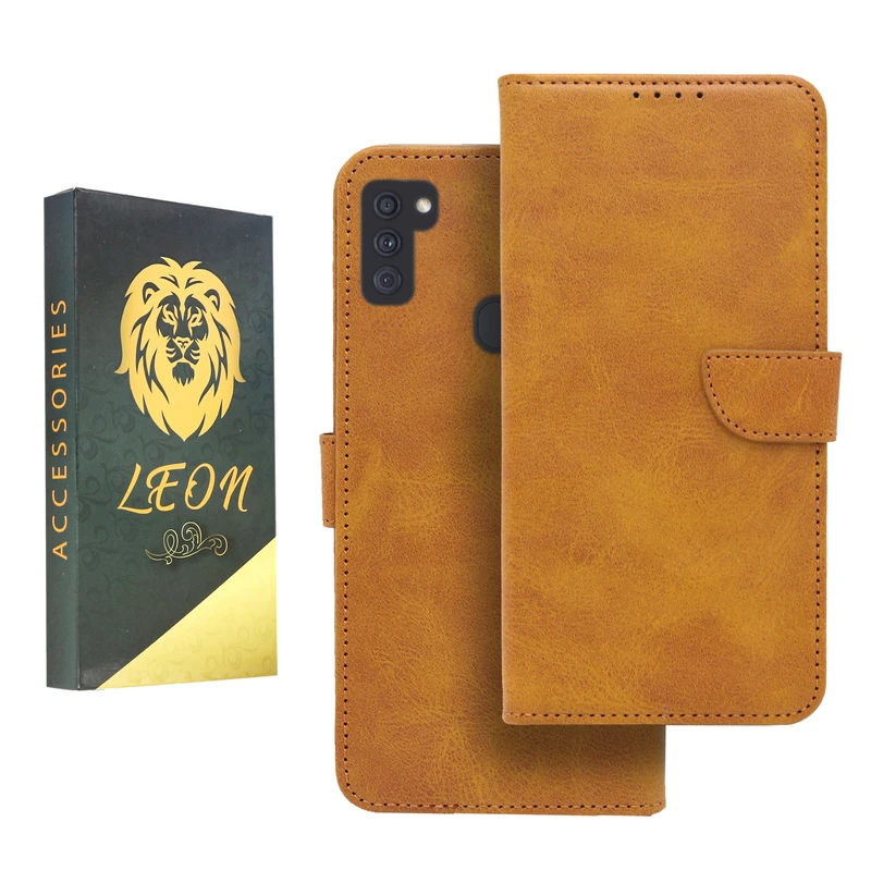 کیف کلاسوری لئون مدل Khoshi مناسب برای گوشی موبایل سامسونگ Galaxy A11 