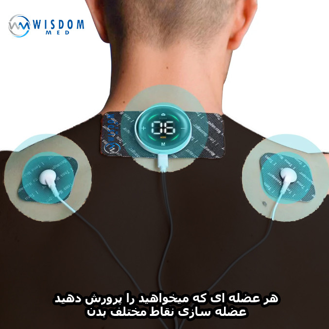 پد یدک ماساژور برقی ویزدام مد مدل silicon مجموعه 3 عددی