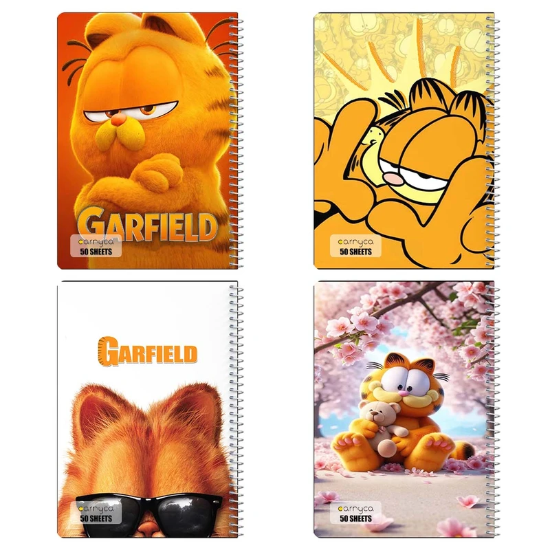دفتر نقاشي 50 برگ کارنيکا طرح گارفیلد garfild کد 78928 مجموعه 4 عددی