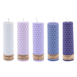 شمع بیزوکس هونیا مدل موم عسلی کد 8 بسته 5 عددی