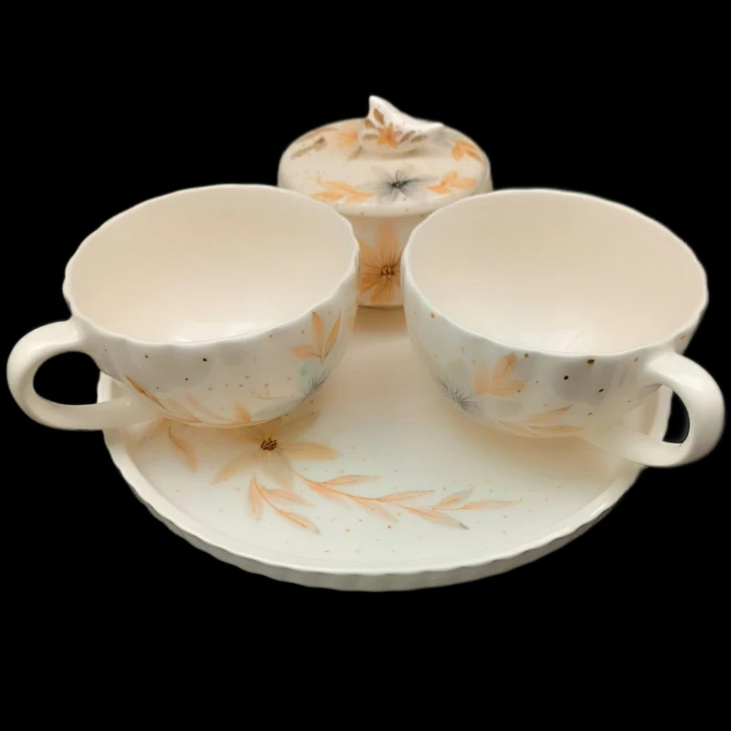 سرویس چای خوری 4 پارچه سرامیکی هیوا مدل نگار مهروماه کد 21346556